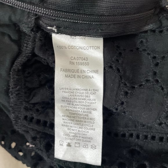 House of Harlow 1960 tank top with tie straps medium women's shirt eyelet black - Picture 13 of 13